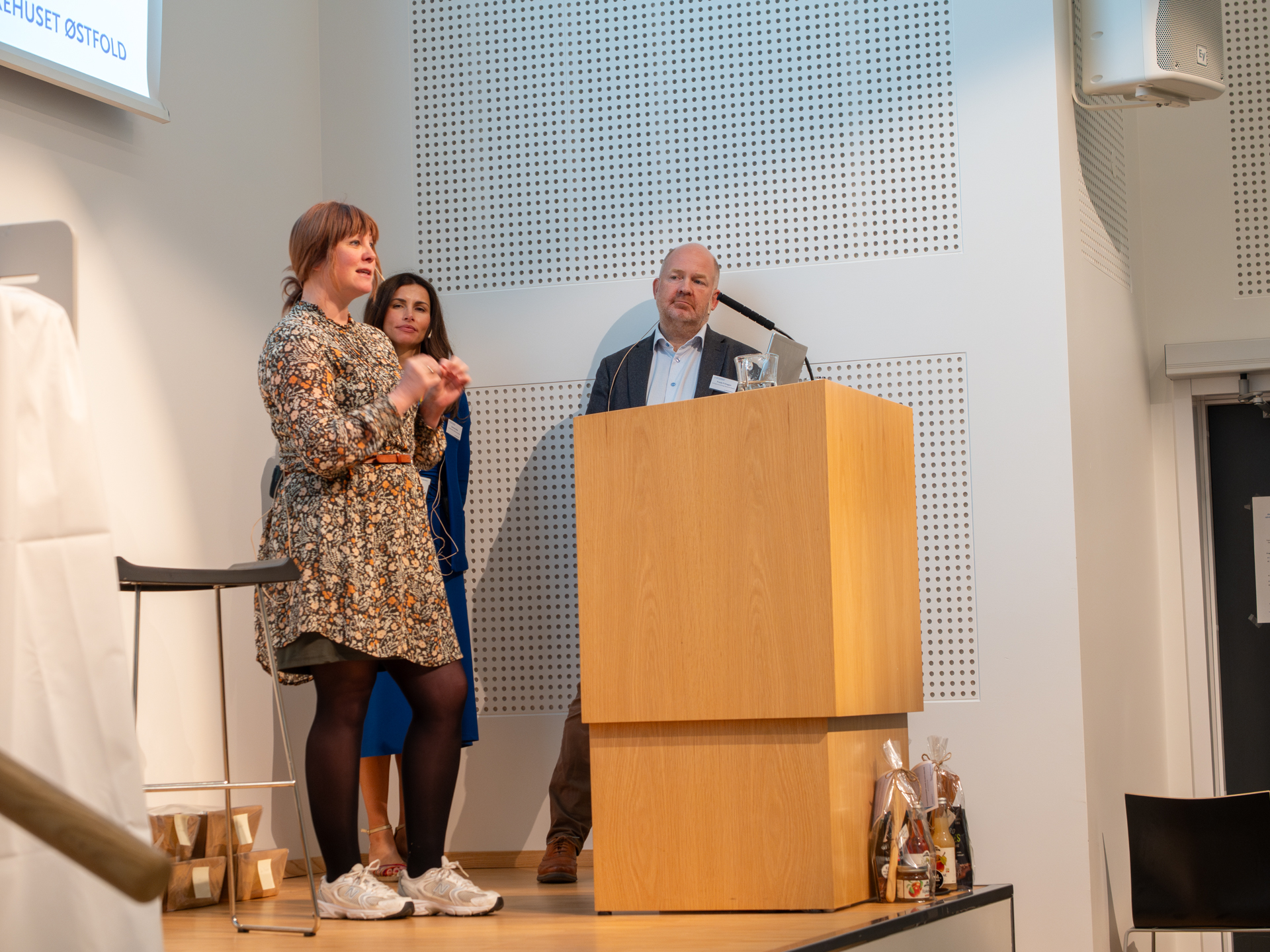 Denisa, Anne Kathrine og Frede presenterer