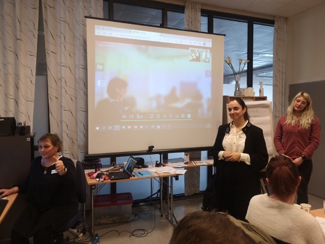 Undervisning i drammen med Oslo på skjerm